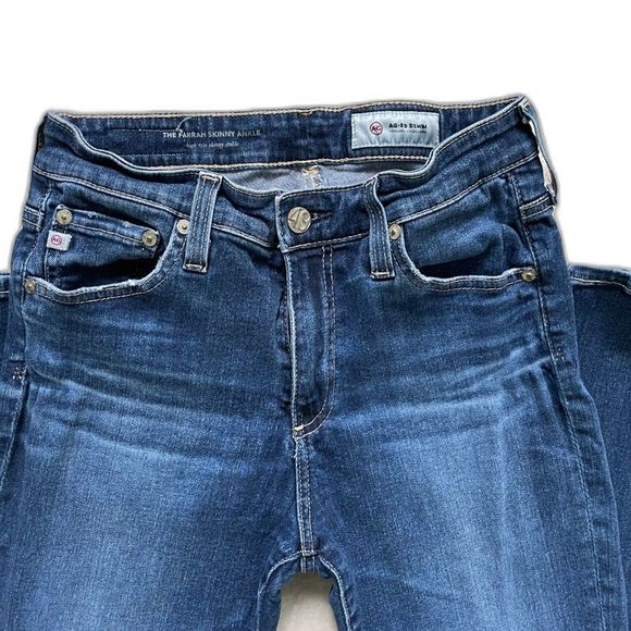 Adriano Goldschmied Farrah High-Rise Skinny Ankle Blue Jeans 27R - Picture 7 of 11